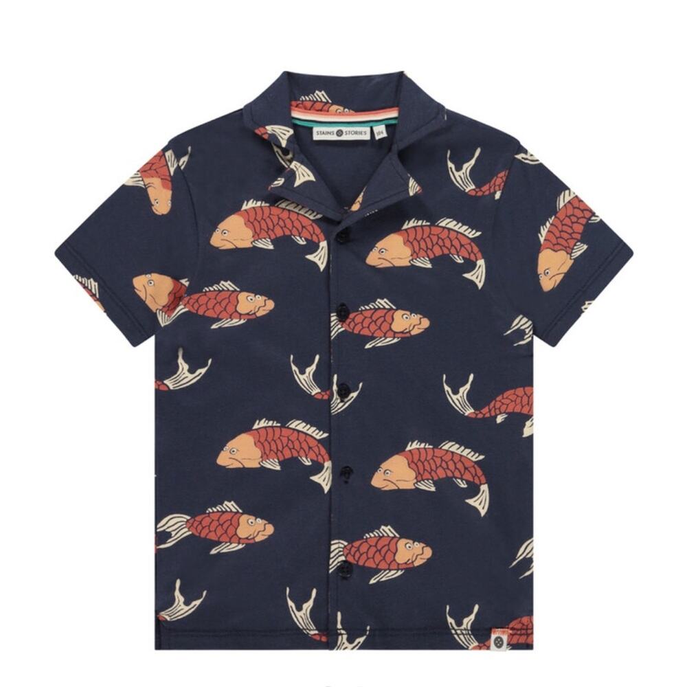 Stains & Stories by Babyface | All Over Koi Short Sleeve, 5(110) - NWT